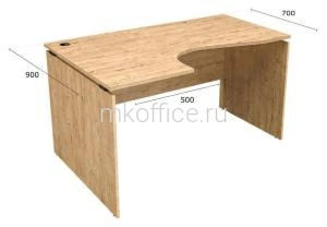 Стол криволинейный Континент-Про BLACK СК160L 1600х900х750