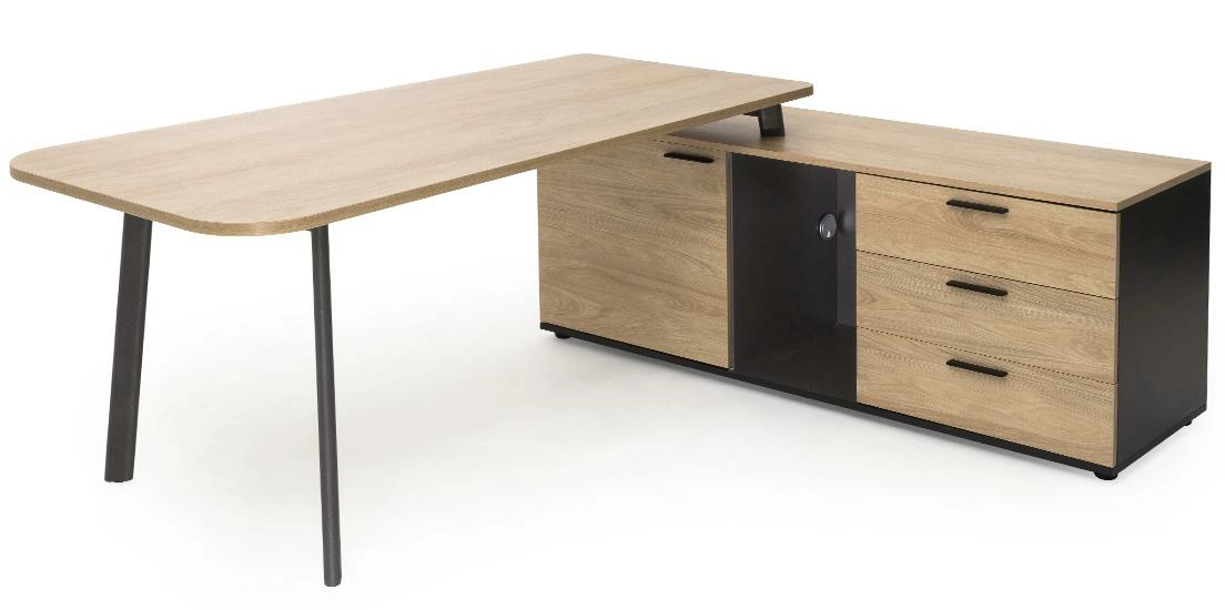 Стол письменный на опорной тумбе 135B1816+135T020 1178/160x78/50xh75/63  Стол письменный на опорной тумбе 135B1816+135T020 1178/160x78/50xh75/63