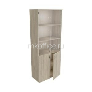 Шкаф с прозрачным стеклом Континент  дуб кронберг ЛФ217 800х406х2000