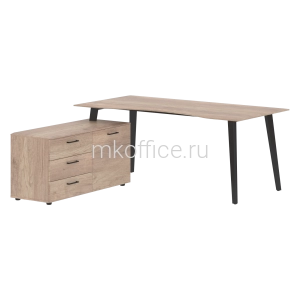 Стол руководителя Jay на опорной тумбе (левый) JCT 1818 (L) 1800х1800х750