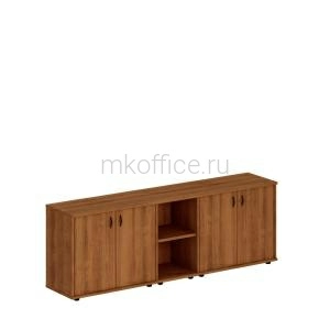 Шкаф комбинированный низкий (закрытый + стеллаж узкий + закрытый) Престиж Исп.09 220x46x75