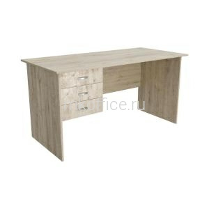 Стол письменный с тремя ящиками Континент дуб кронберг СФ213 1504х704х750