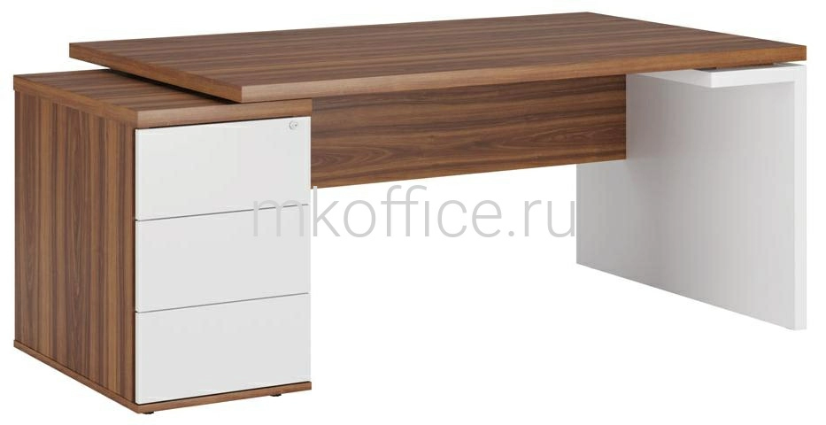 Стол рабочий на опорной тумбе левый ZIO285114 1820x1000x740
