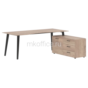 Стол руководителя Jay на опорной тумбе (правый) JCT 2018 (R) 2000х1800х750