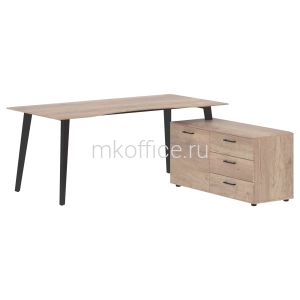 Стол руководителя Jay на опорной тумбе (правый) JCT 1818 (R) 1800х1800х750