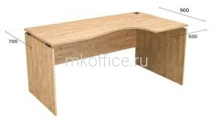 Стол криволинейный Континент-Про BLACK СК160R 1600х900х750 Стол криволинейный Континент-Про BLACK СК160R 1600х900х750