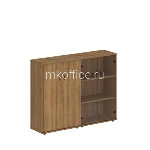 Шкаф комбинированный средний (закрытый + стекло) Престиж Исп.22 175x46x136 Шкаф комбинированный средний (закрытый + стекло) Престиж Исп.22 175x46x136
