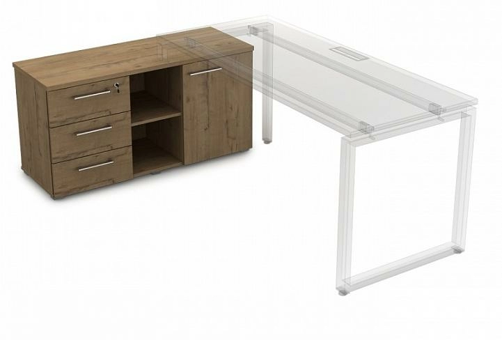 Тумба с тремя ящиками и дверкой 9НТ.006 1200x450x620 Тумба с тремя ящиками и дверкой 9НТ.006 1200x450x620