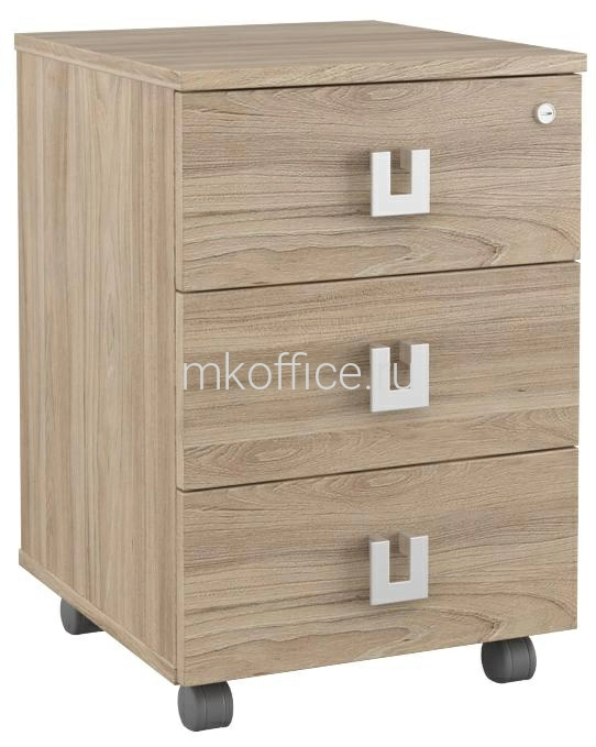 Тумба подкатная с 3 ящиками SOL297303 420x450x620