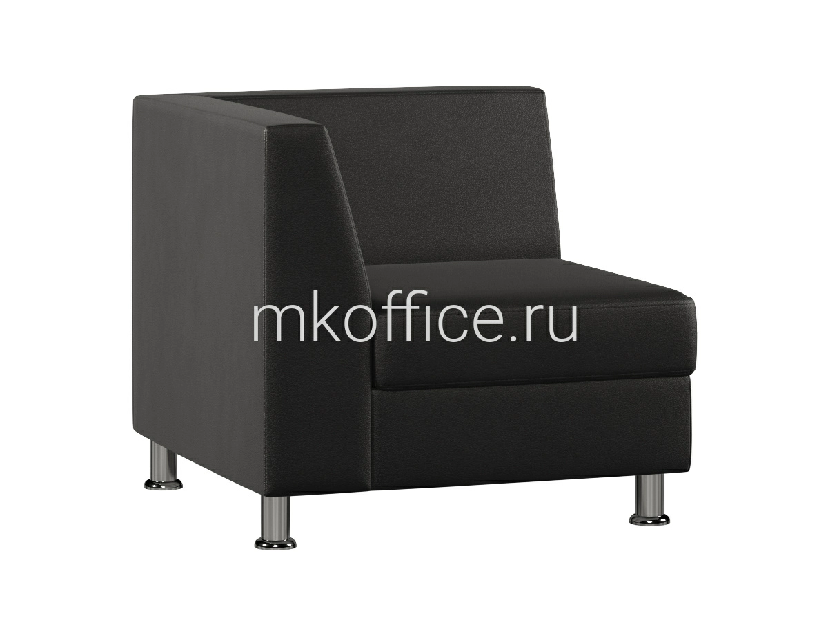 Модуль с подлокотником одноместный правый Everprof Monro 775х775х720. Ассортимент МК Офис