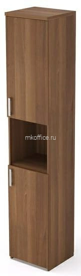 Шкаф для документов высокий узкий закрытый с нишей Стиль 2П.005.5 395х370х1960