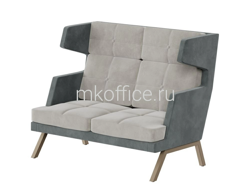 ALDO Диван двухместный высокий с декором из пуговиц ALDB-02 1430х960х1180. Ассортимент МК Офис