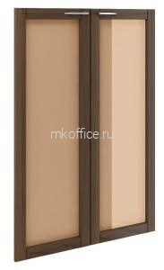 Двери стеклянные средние в деревянной рамке Милан МЛ-8.3 804x18x1181