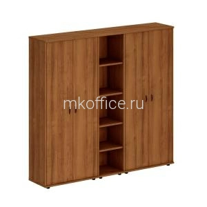 Шкаф комбинированный высокий (закрытый + стеллаж узкий + закрытый) Престиж Исп.41 220x46x203 Шкаф комбинированный высокий (закрытый + стеллаж узкий + закрытый) Престиж Исп.41 220x46x203