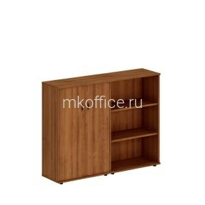 Шкаф комбинированный средний (закрытый + стеллаж) Престиж Исп.21 175x46x136 Шкаф комбинированный средний (закрытый + стеллаж) Престиж Исп.21 175x46x136