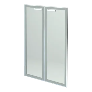 Комплект стеклянных дверей в алюм. раме НТ-601.2 780x0x1180 Комплект стеклянных дверей в алюм. раме НТ-601.2 780x0x1180