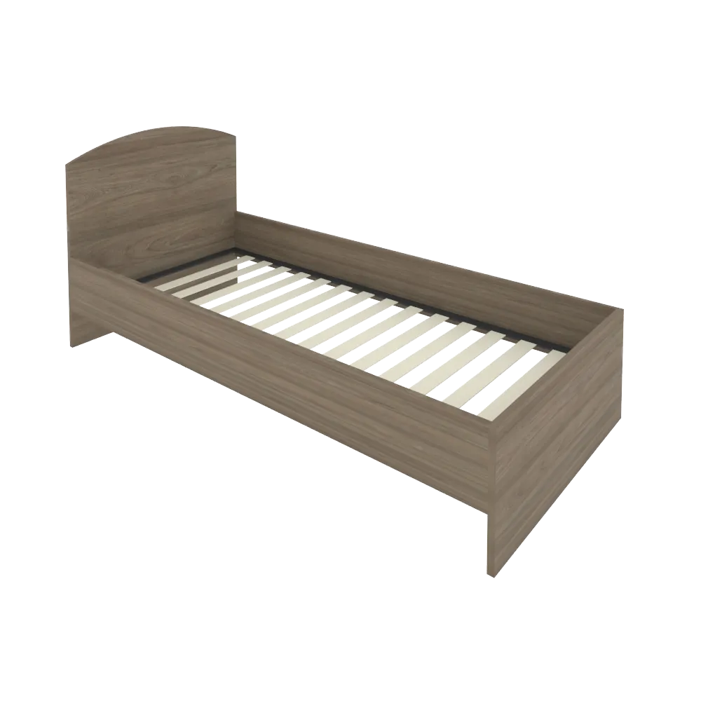 Односпальная кровать для гостиницы с ортопедическим основанием и изголовьем С-КИ-90 950x2050x900 