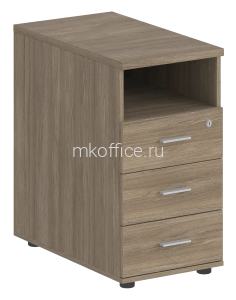 Тумба приставная с 3 ящ., метабокс, с нишей, с замком SG.513.M 400х800х725