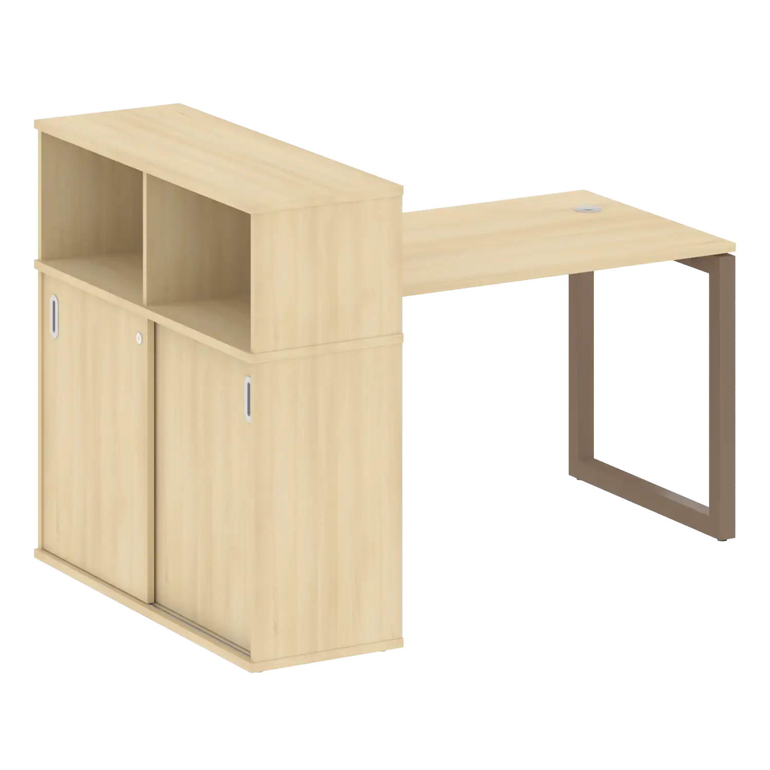 Стол письменный на О-обр м/к с опорным шкафом-купе 50БО.РС-СШК-3.2 1610х1120х1098