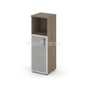 Шкаф средний узкий левый (1 низкий фасад стекло сатин в раме) Style Project SN.STU.E-203 (L) 400х400х1203 Шкаф средний узкий левый (1 низкий фасад стекло сатин в раме) Style Project SN.STU.E-203 (L) 400х400х1203