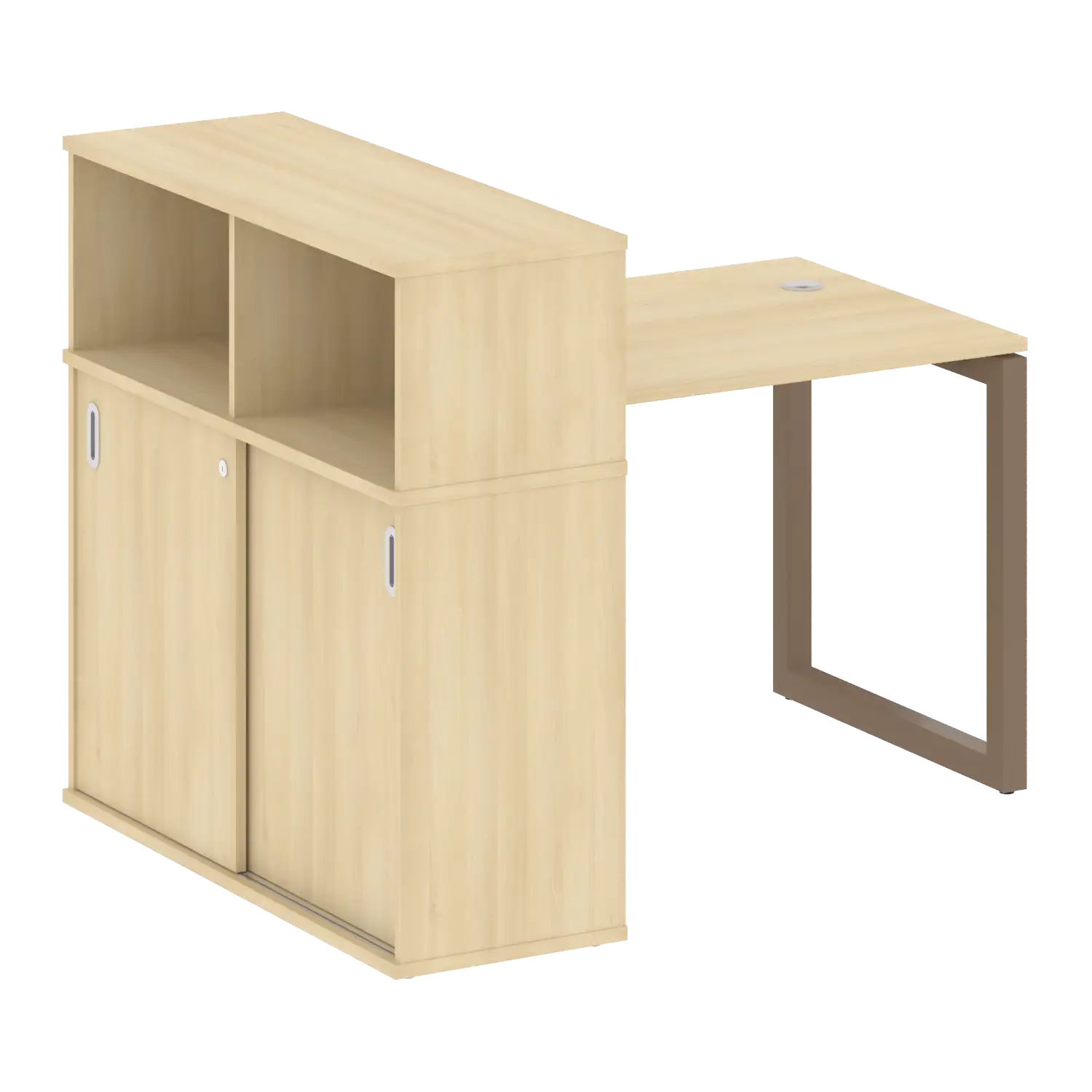 Стол письменный на О-обр м/к с опорным шкафом-купе 50БО.РС-СШК-3.1 1410х1120х1098