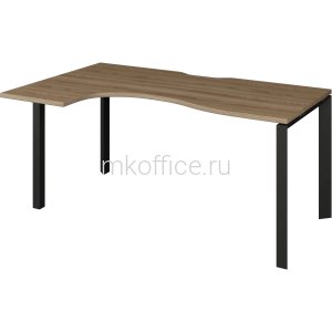 Стол эргономичный Левый на П-м/каркасе (2 опоры гл.730мм) НТМП.П-060.ЛВ 1600х1000х750 Стол эргономичный Левый на П-м/каркасе (2 опоры гл.730мм) НТМП.П-060.ЛВ 1600х1000х750