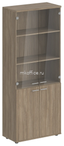 Шкаф высокий, задняя стенка ЛДСП, со стеклом, 4 двери SG.811.GL 800х400х1955