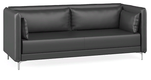 Диван 3-х местный низкий Графит (в комплект входит 4 подушки) 2180x910x840 