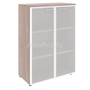 Wave Шкаф со стеклянными дверьми в алюминиевой рамке с топом WMC 85.7