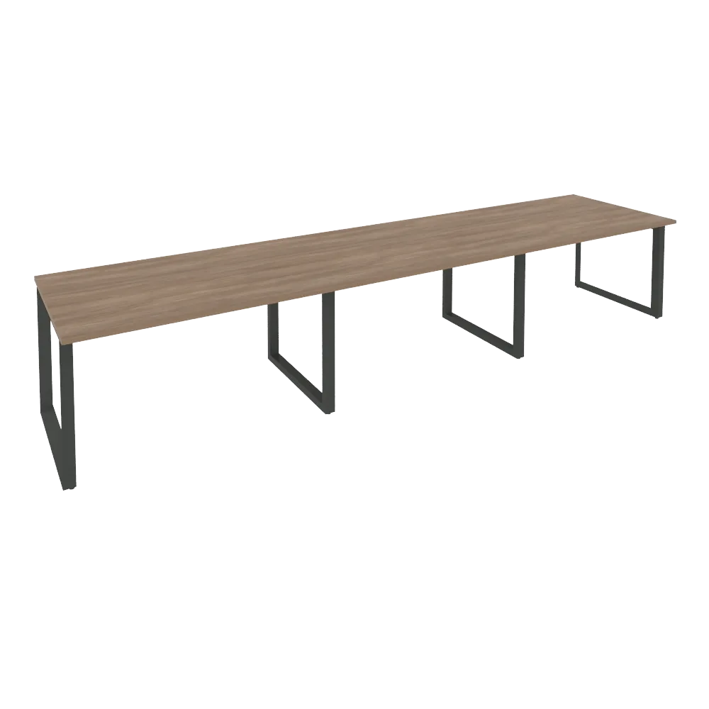 Стол переговорный (3 столешницы) на О-образном м/к O.MO-PRG-3.3 4140x980x750