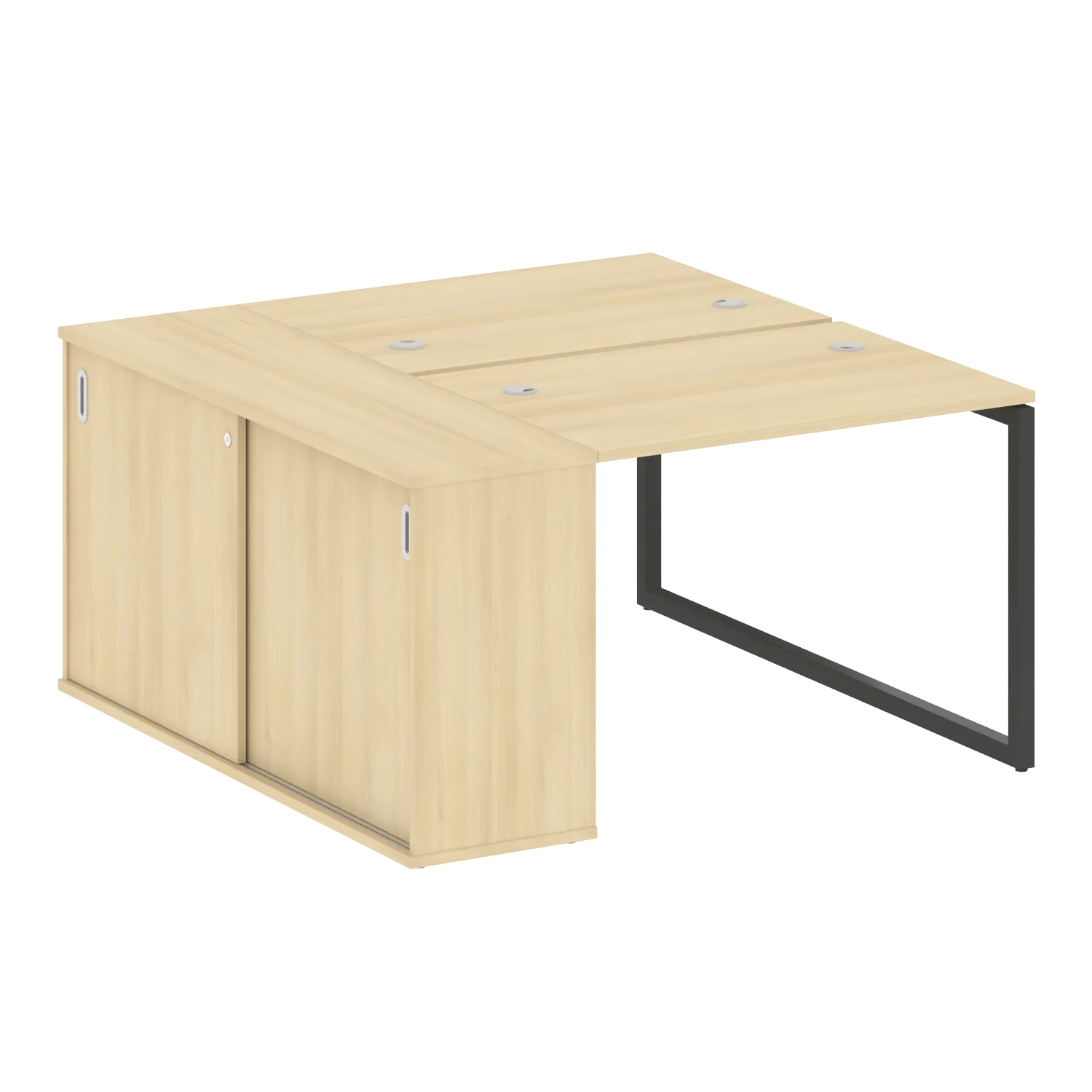 Рабочая станция на О-обр м/к с опорным шкафом-купе 40БО.РС-СШК-1.1 1410х1475х750