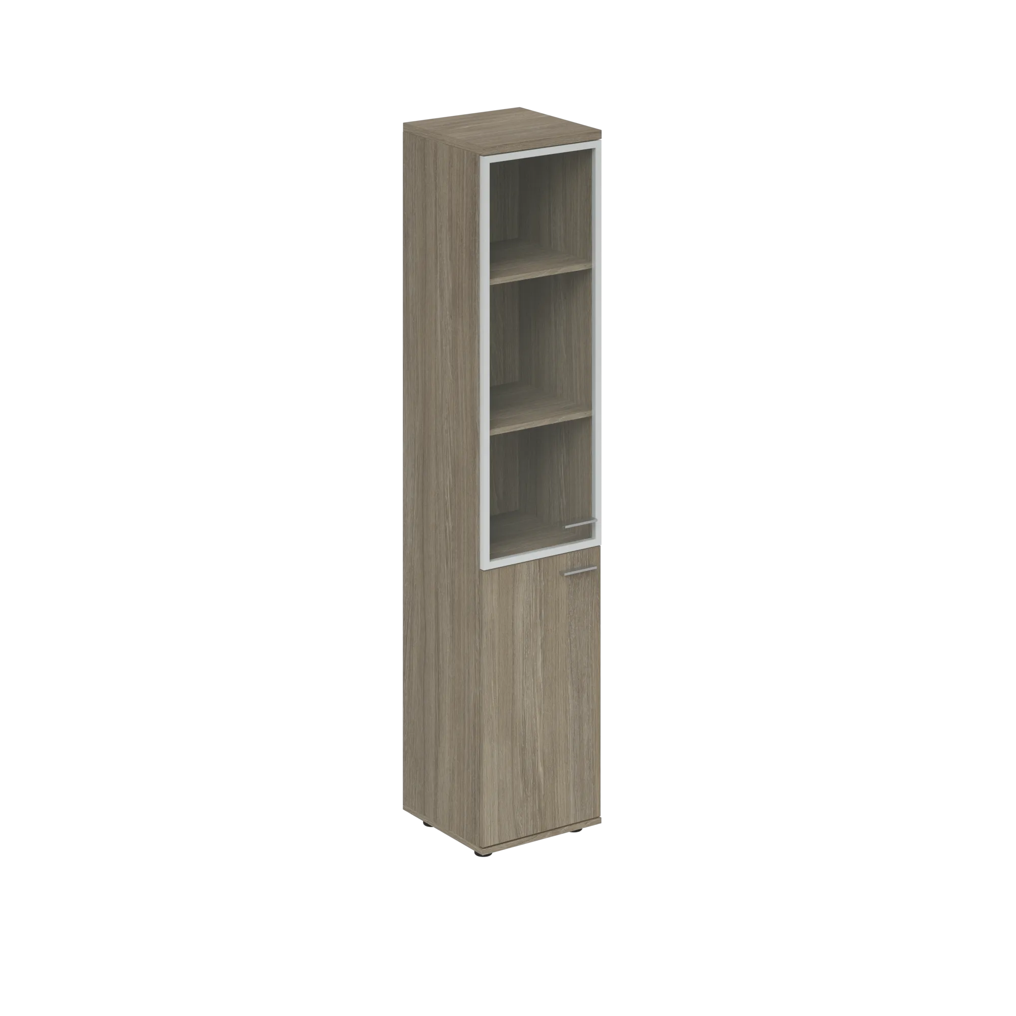 WN.702 Шкаф высокий узкий со стеклом, задняя стенка HDF 400*400*1955