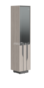 Шкаф высокий узкий фасады стекло/МДФ СФ-574313 464х430х2100