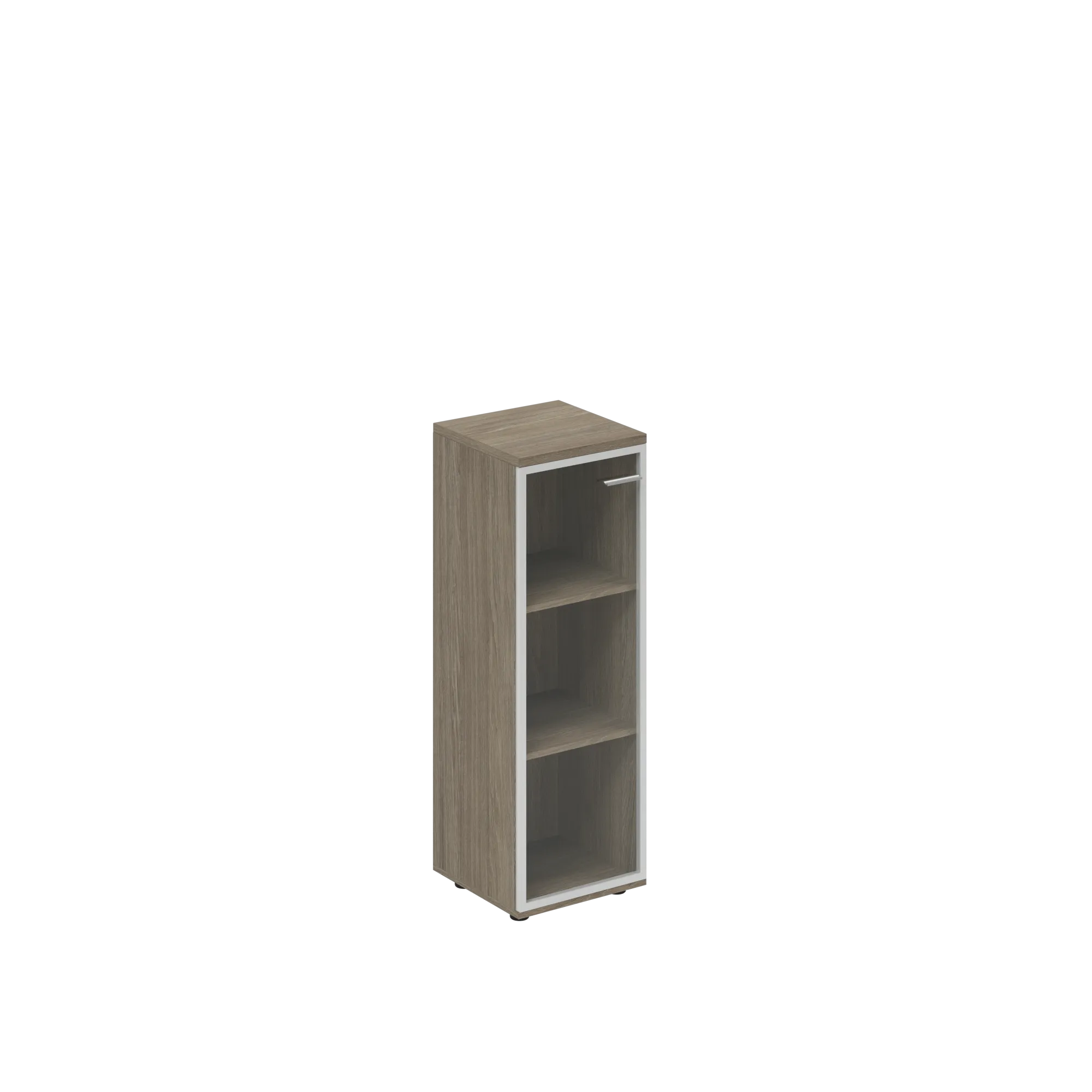 WN.802 Шкаф средний со стеклом, левый, задняя стенка HDF 400*400*1200