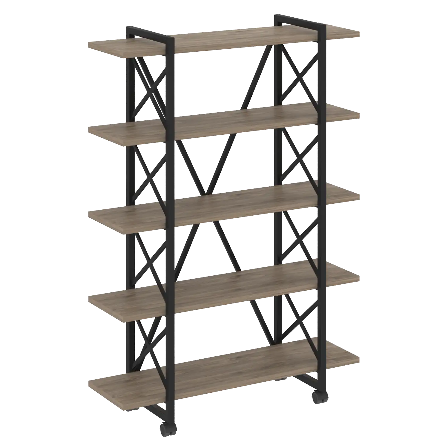 Стеллаж на колесных опорах - 5 полок Loft VR.L-MST.K-5.8V 1200х400х1704