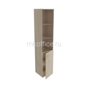 Шкаф узкий стекло бронза Континент дуб кронберг ЛФ219 400х406х2000