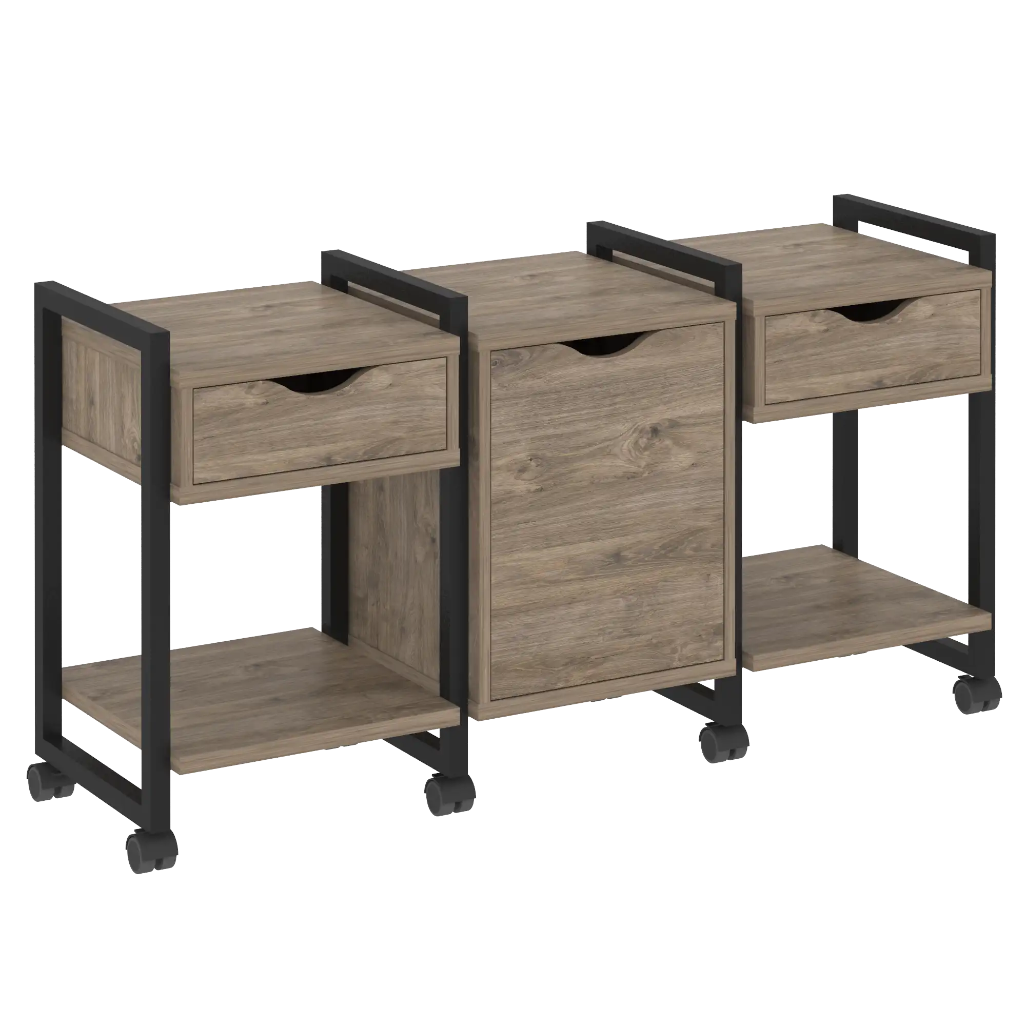 Тумба на колесных опорах наборная Loft VR.L-TN-6.K 1440х460х767 Тумба на колесных опорах наборная Loft VR.L-TN-6.K 1440х460х767