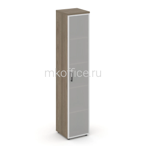 Шкаф высокий узкий универсальный (1 высокий фасад стекло сатин в раме) Style Project SN.STU.E-109 400х400х1982 Шкаф высокий узкий универсальный (1 высокий фасад стекло сатин в раме) Style Project SN.STU.E-109 400х400х1982