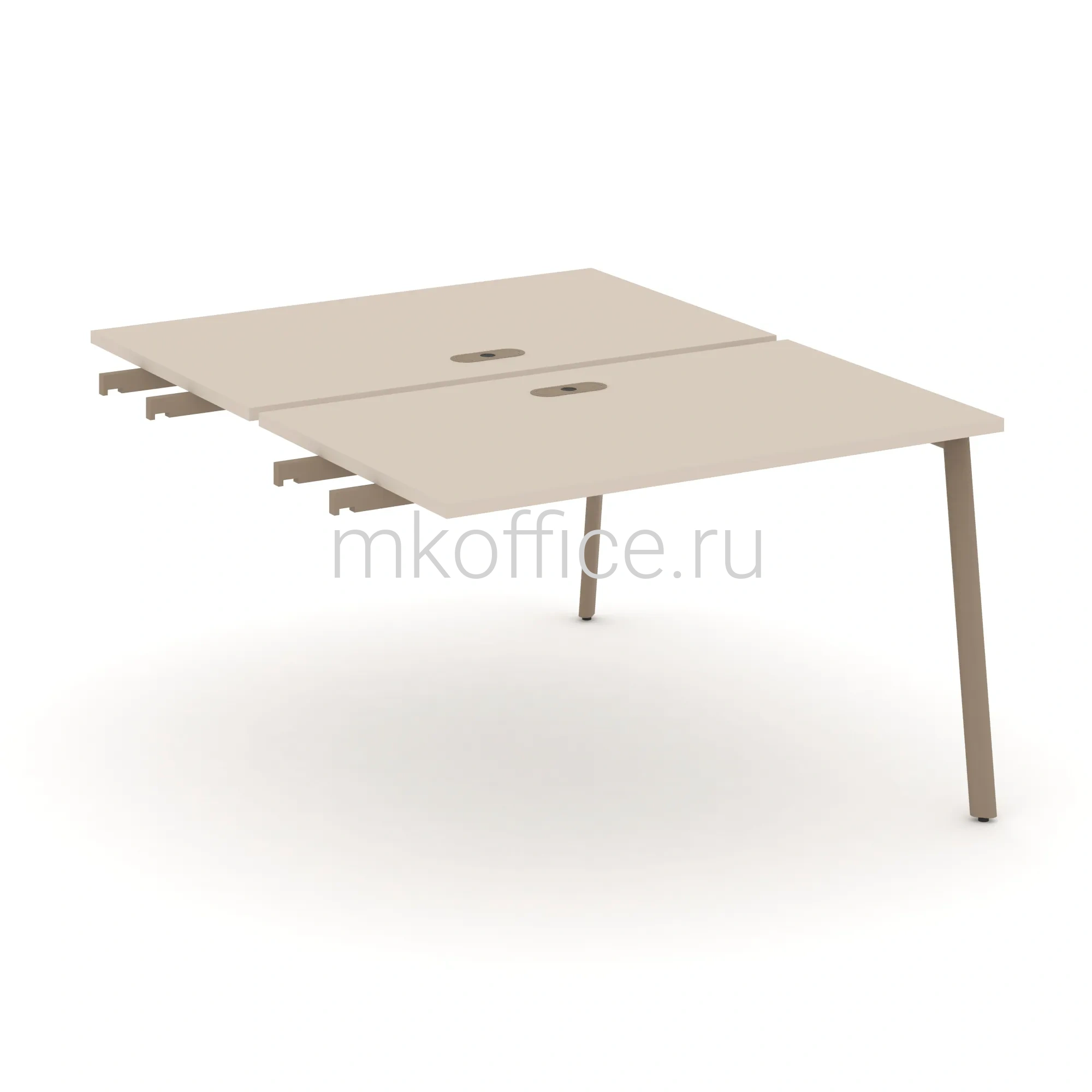 Двойной стол приставка к опорным тумбам ES.D.SPR-2-LP 1180х730х750. Ассортимент МК Офис