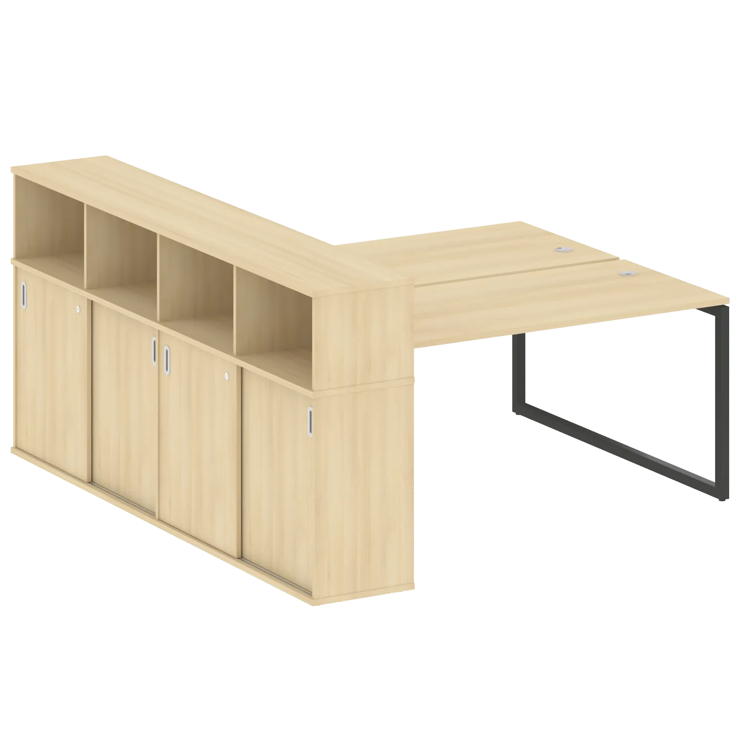 Рабочая станция на О-обр м/к с опорным шкафом-купе 40БО.РС-СШК-4.4 2010х2332х1098