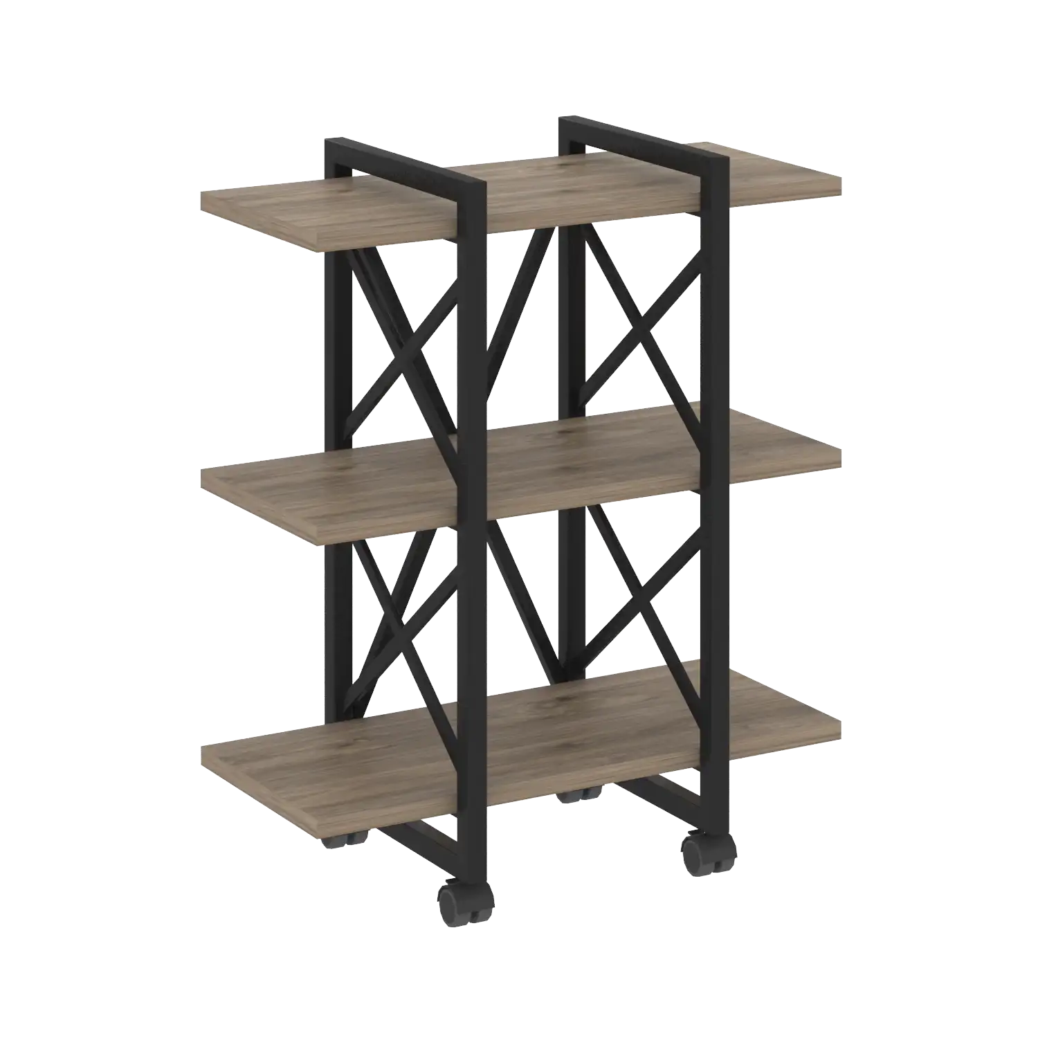 Стеллаж на колесных опорах - 3 полки Loft VR.L-MST.K-3.4V 800х400х968