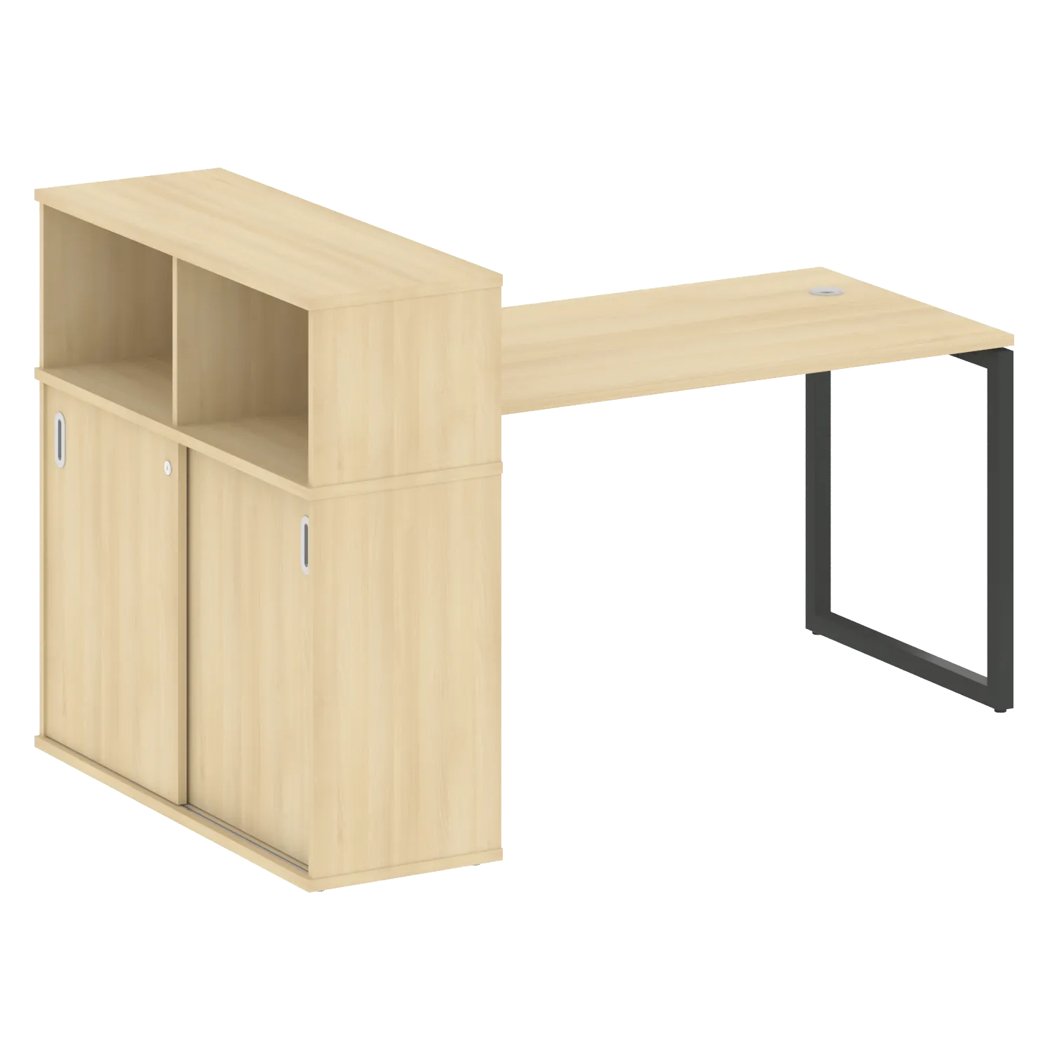 Стол письменный на О-обр м/к с опорным шкафом-купе 40БО.РС-СШК-3.3 1810х1120х1098