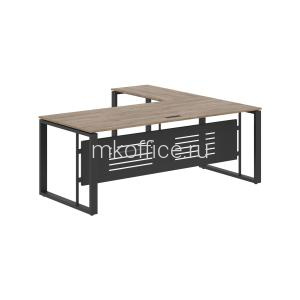 Стол с боковой приставкой с металлической фронтальной панелью ECT 2019 M 2000х1900х750