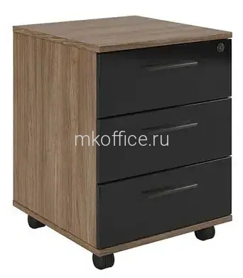 Тумба подкатная с 3 ящиками, глянец AST339313 450x430x510