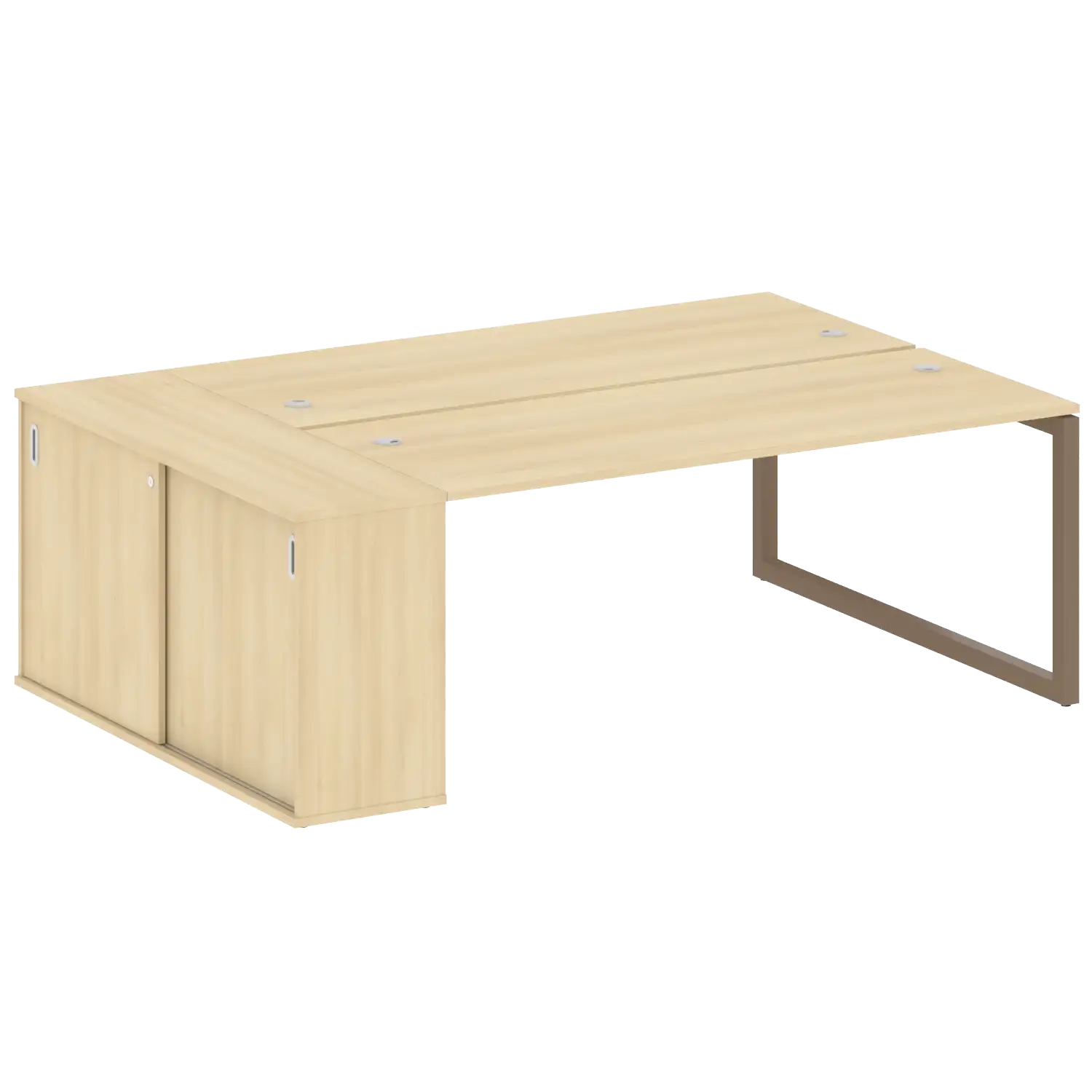 Рабочая станция на О-обр м/к с опорным шкафом-купе 50БО.РС-СШК-1.5 2210х1475х750