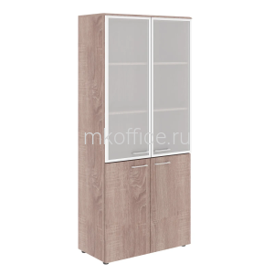 Wave Шкаф комбинированный с топом (стекло в алюм. рамке) WHC 85.7