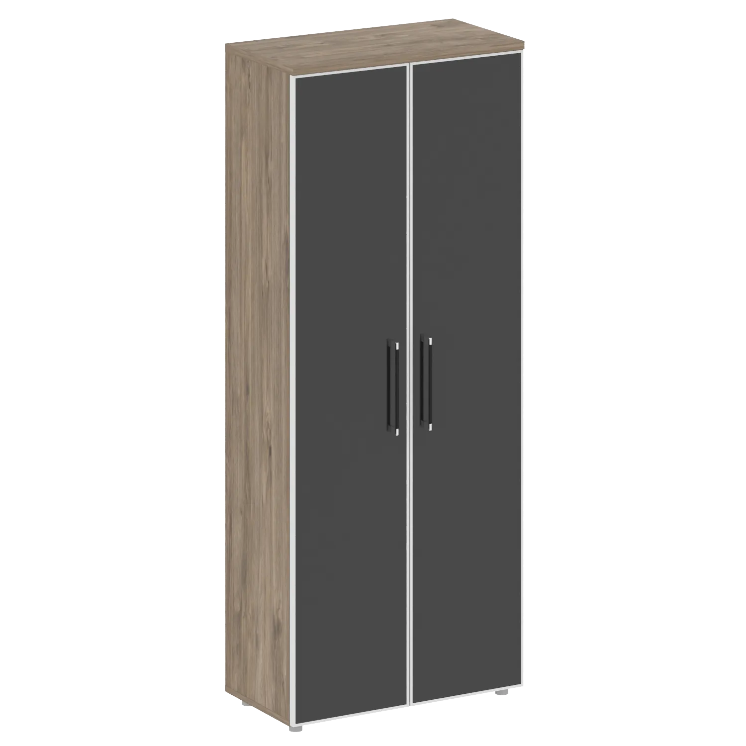 Шкаф высокий широкий (2 высоких фасада стекло лакобель в раме) Shift SK.ST-1.10R 800*420*1977