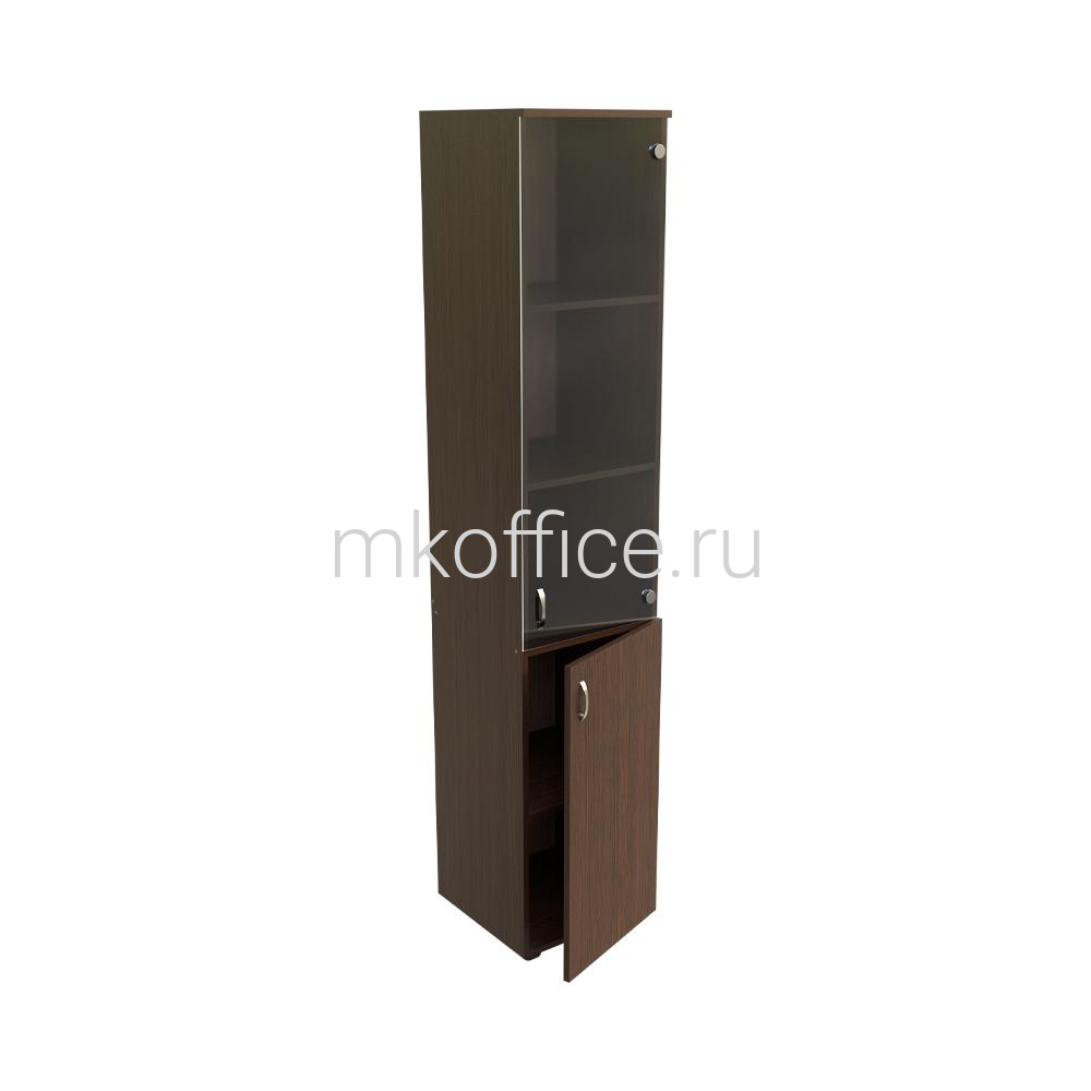 Шкаф узкий с прозр. стеклом  Континент ЛФ219  400х406х2000