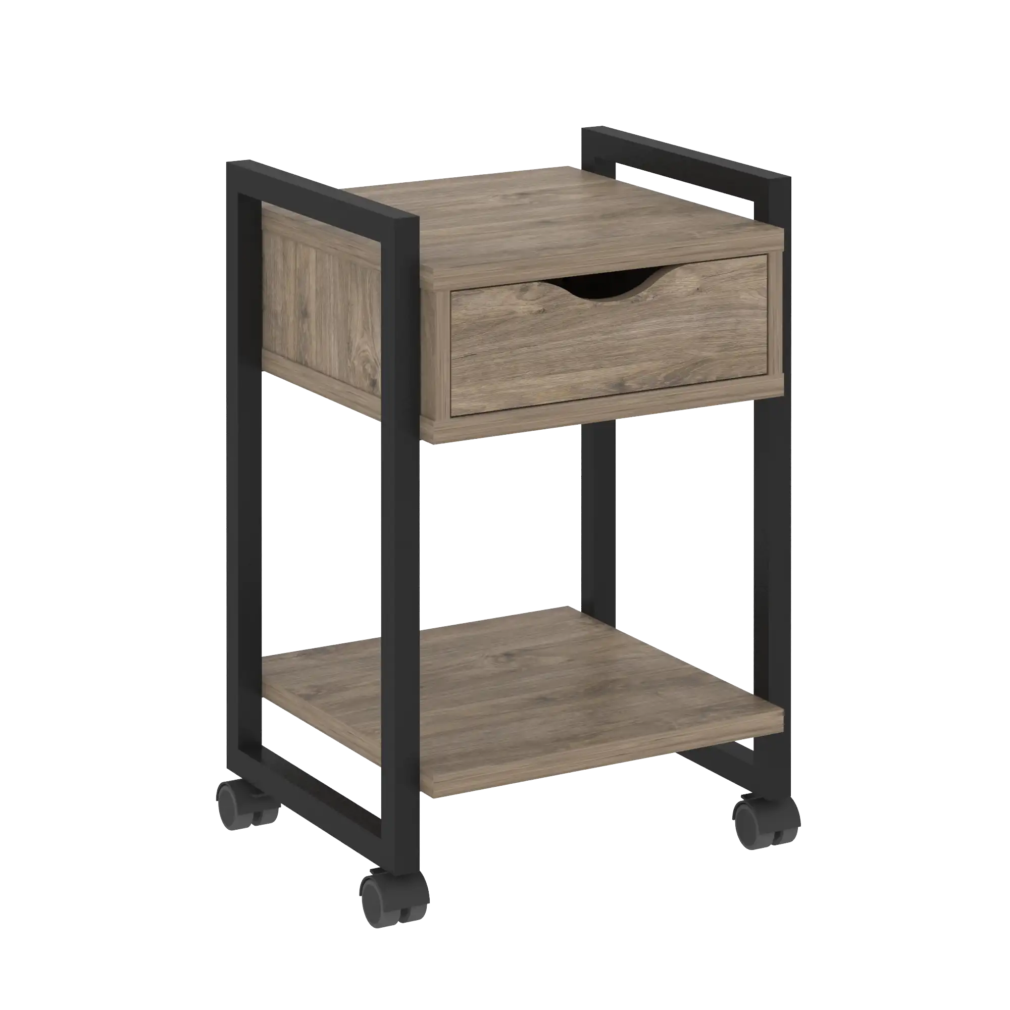 Тумба на колесных опорах с ящиком и полкой Loft VR.L-T1.K 500х460х767 Тумба на колесных опорах с ящиком и полкой Loft VR.L-T1.K 500х460х767