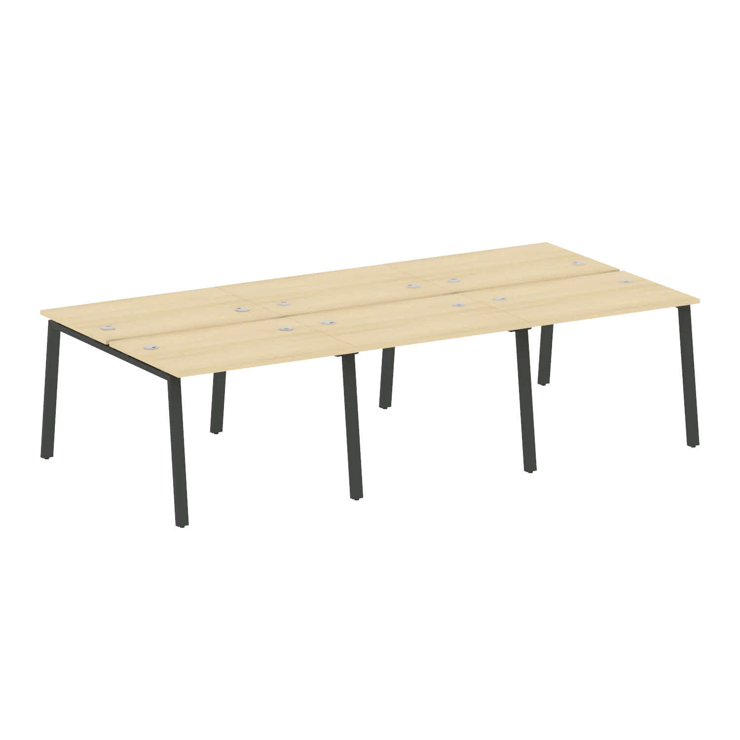 Рабочая станция на 6 раб.мест на А-образном м/к Metal System Style БА.СМ-6.1 3000х1475х750